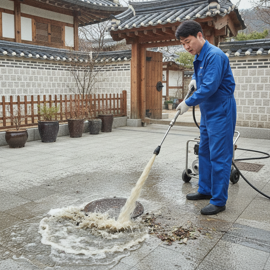 익산시 신동 배수구막힘 배수구긴급 작업 전 배관 상태 진단 (악취까지)