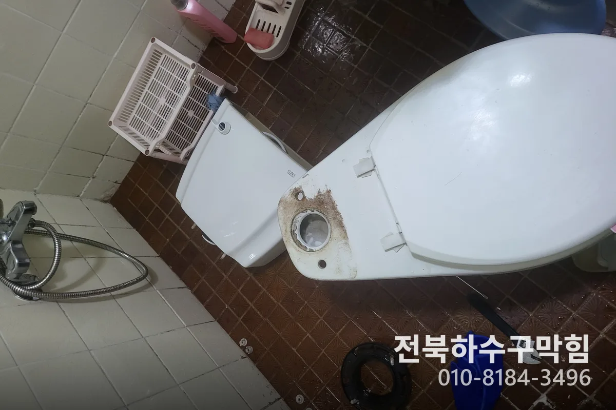 전주시 덕진동 싱크대막힘 작업 완료 후 정상 배수 확인
