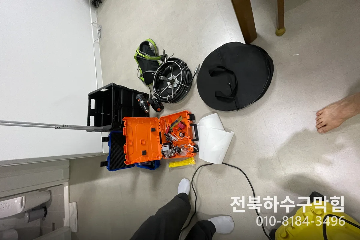 남원시  변기막힘 작업 완료 후 정상 배수 확인
