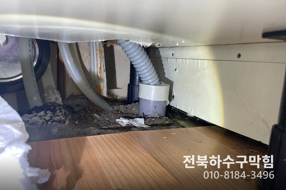 익산시 신동 하수구막힘 작업 완료 후 정상 배수 확인