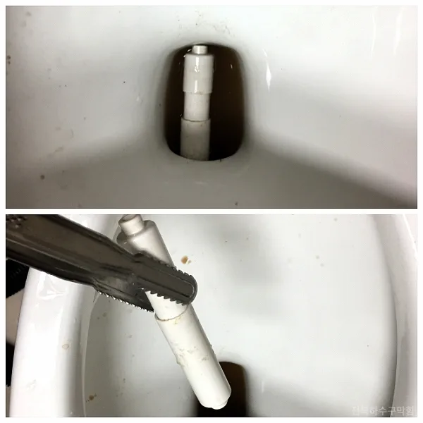 군산시 나운동 배관수리 작업 완료 후 정상 배수 확인